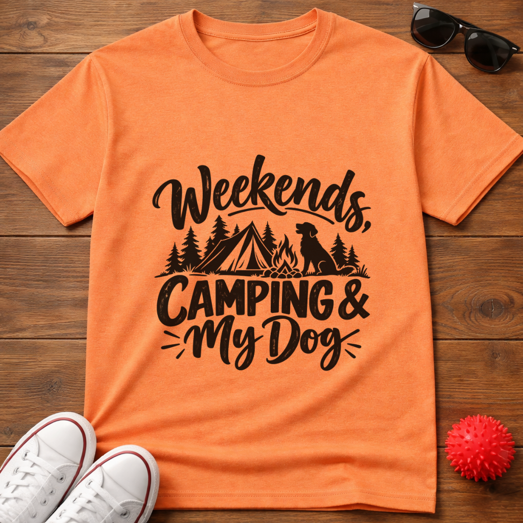 Weekends Camping & My Dog Tee