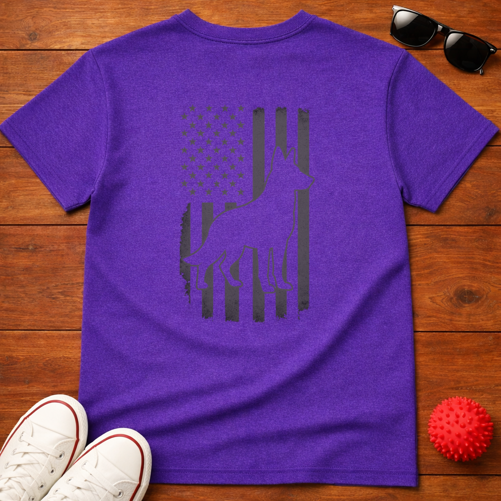 German Shepherd Flag Tee