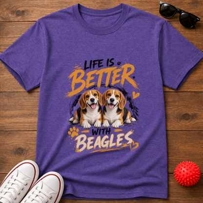 Better With Beagles Tee