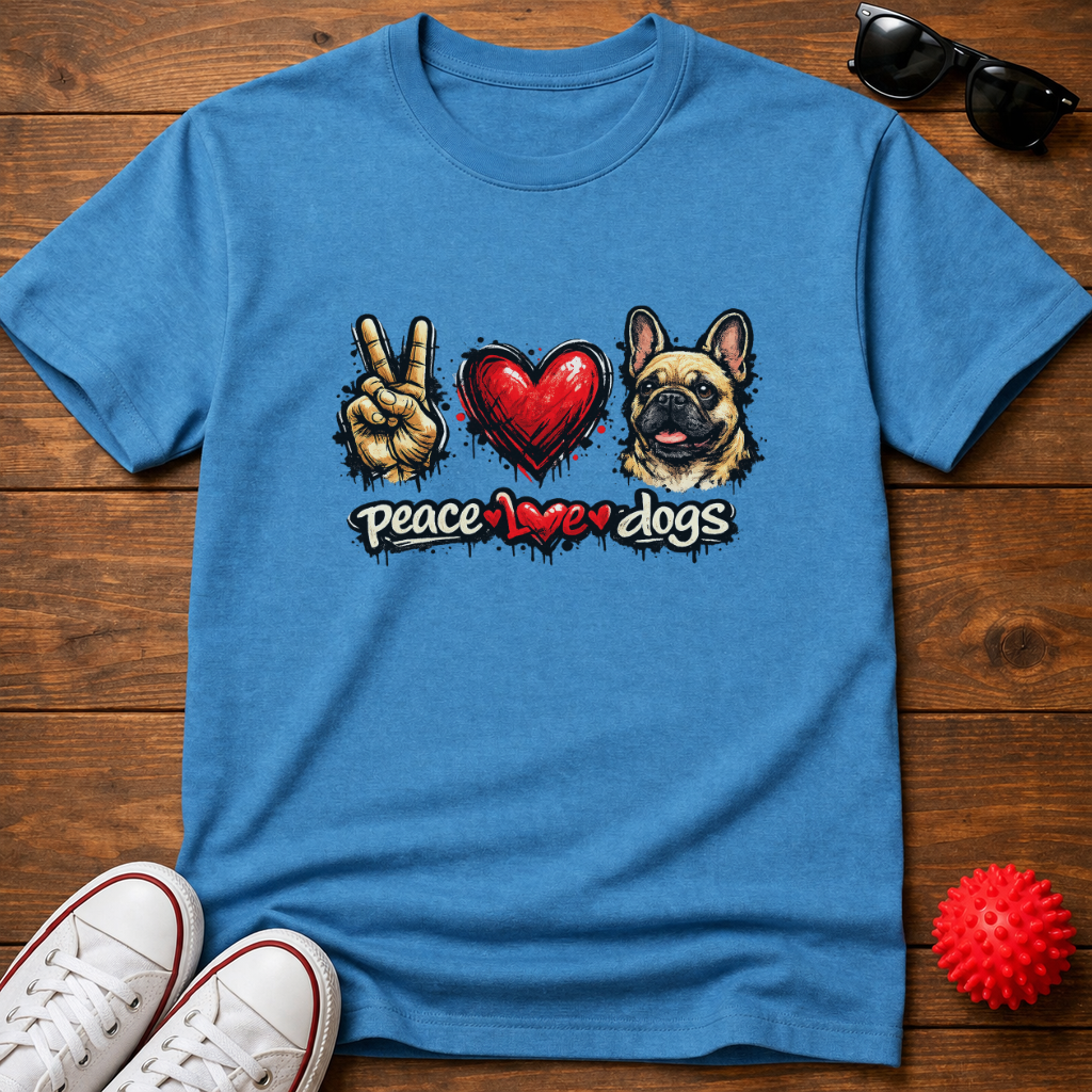 Peace Love Frenchie Tee