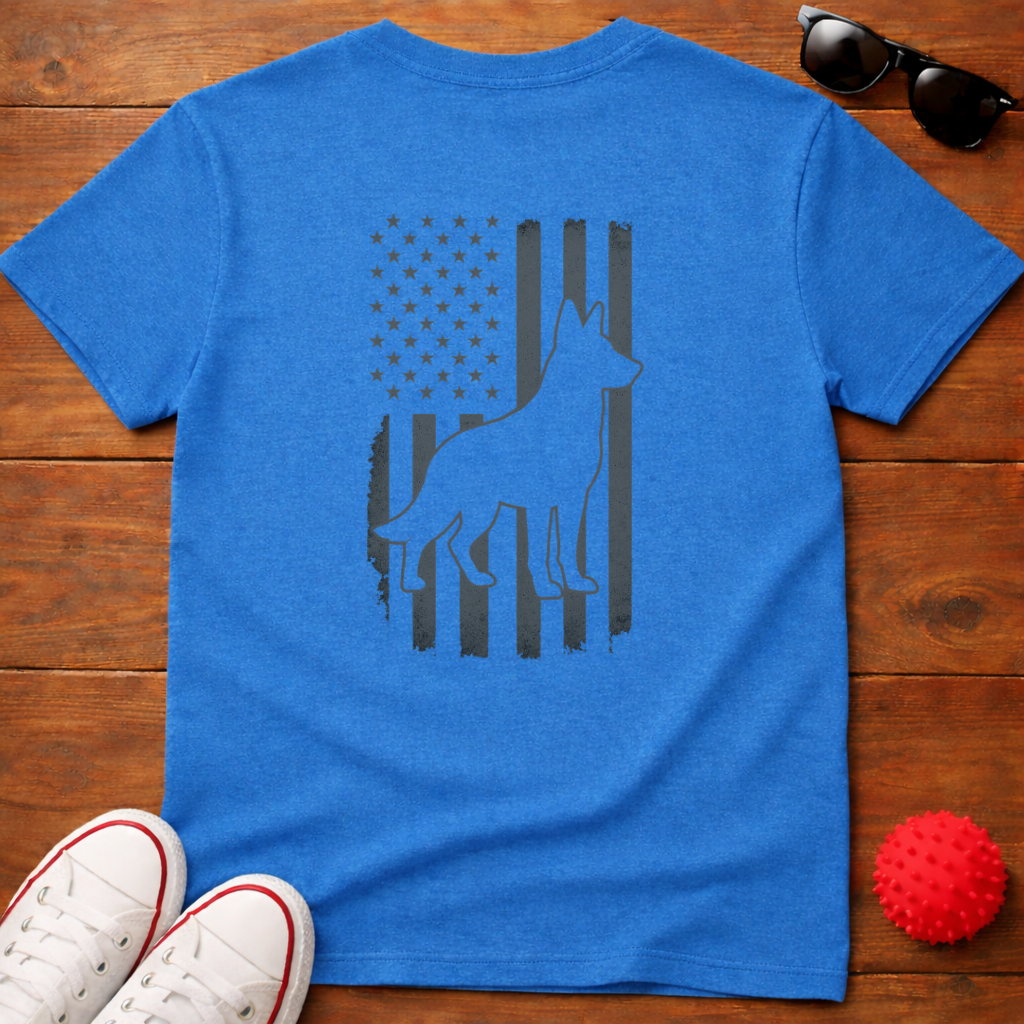 German Shepherd Flag Tee