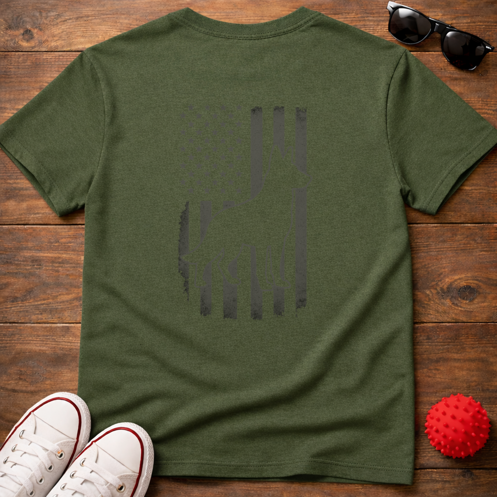 German Shepherd Flag Tee