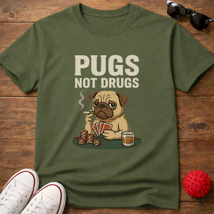 Pugs Not Drugs Tee