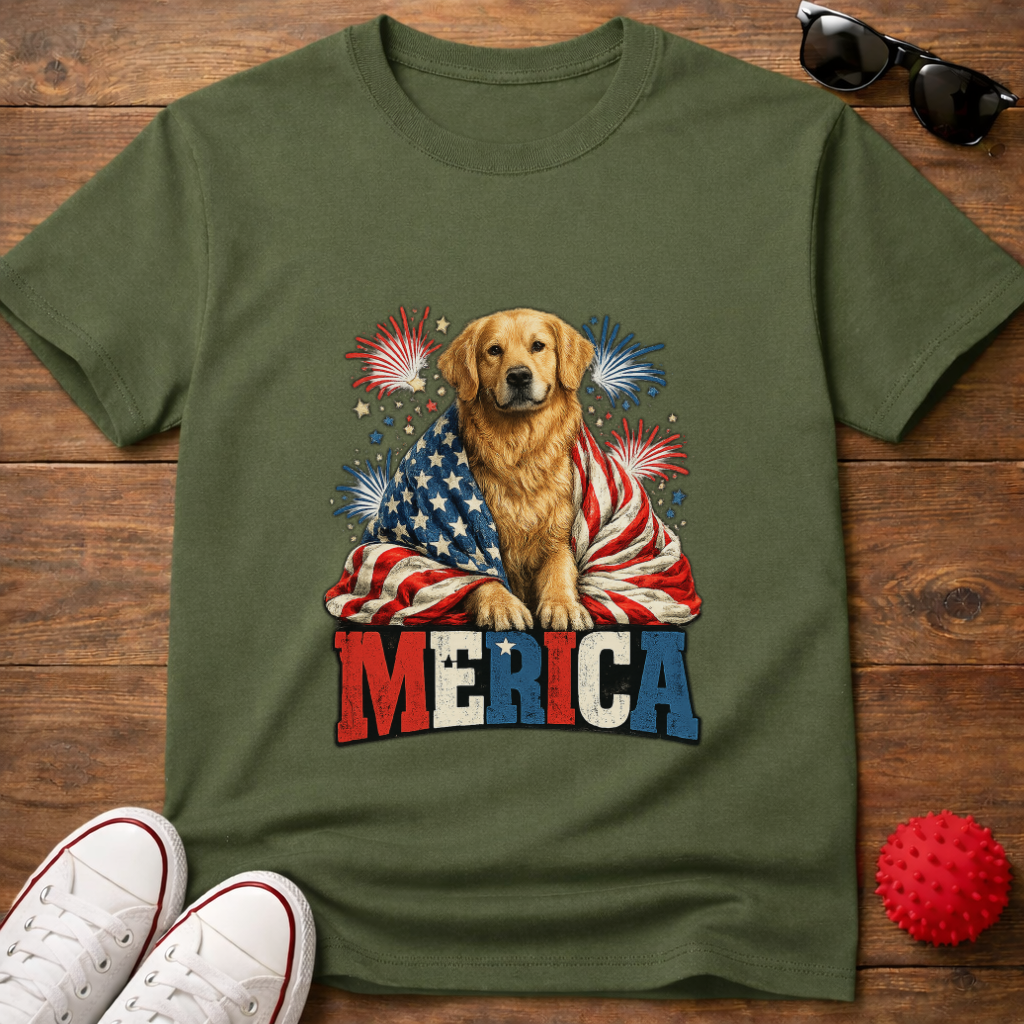 Patriotic Retriever Tee