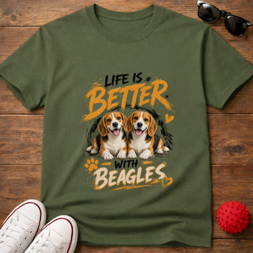 Better With Beagles Tee
