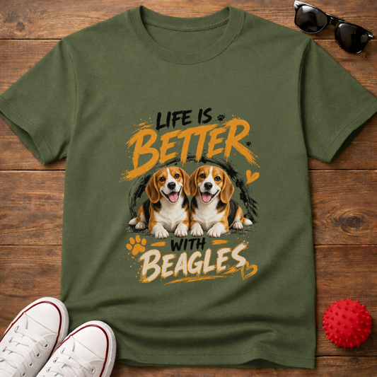 Better With Beagles Tee