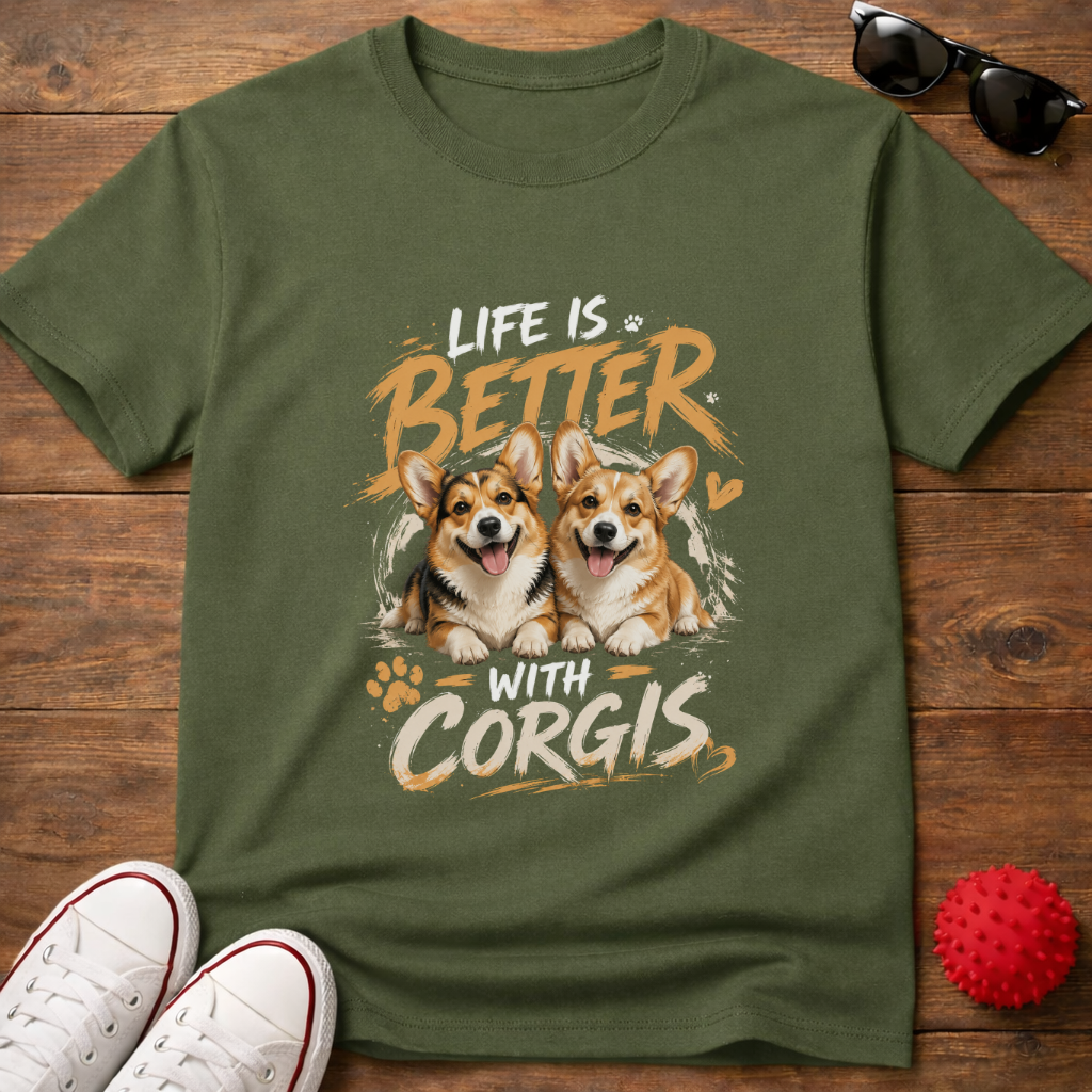 Better With Corgis Tee