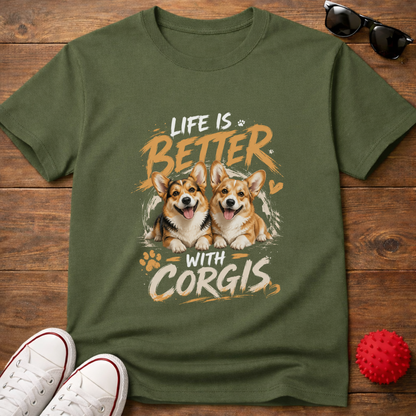 Better With Corgis Tee