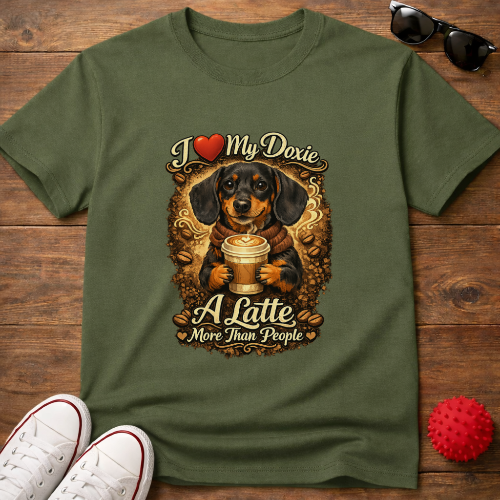 Dachshund Latte Tee