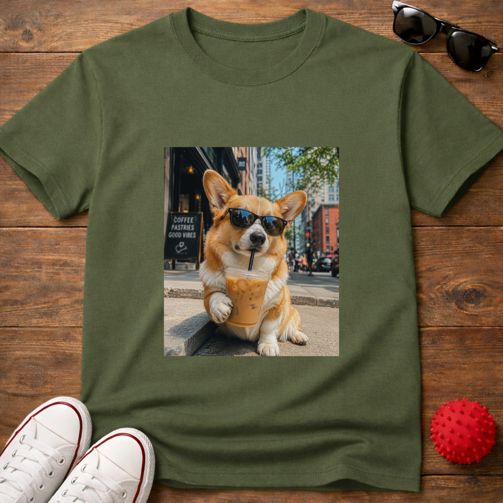 Corgi Coffee Tee