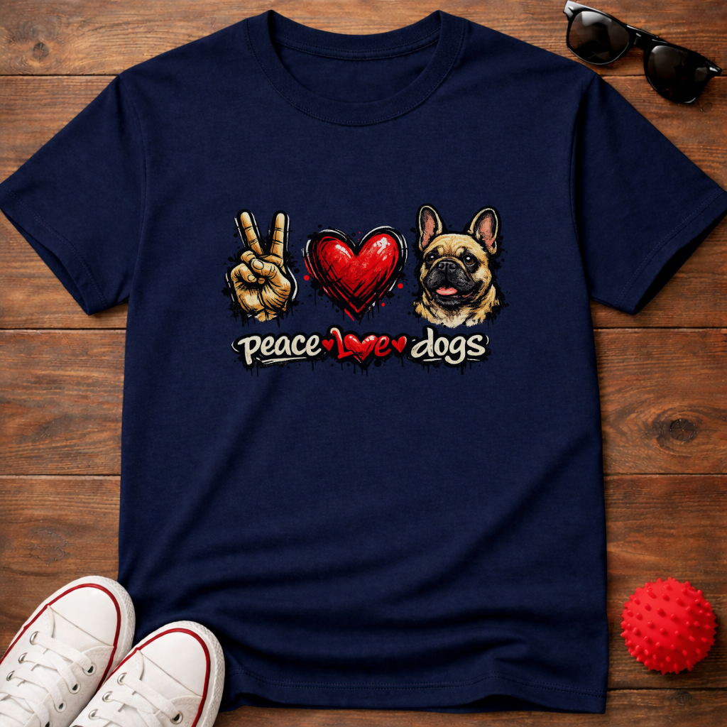 Peace Love Frenchie Tee