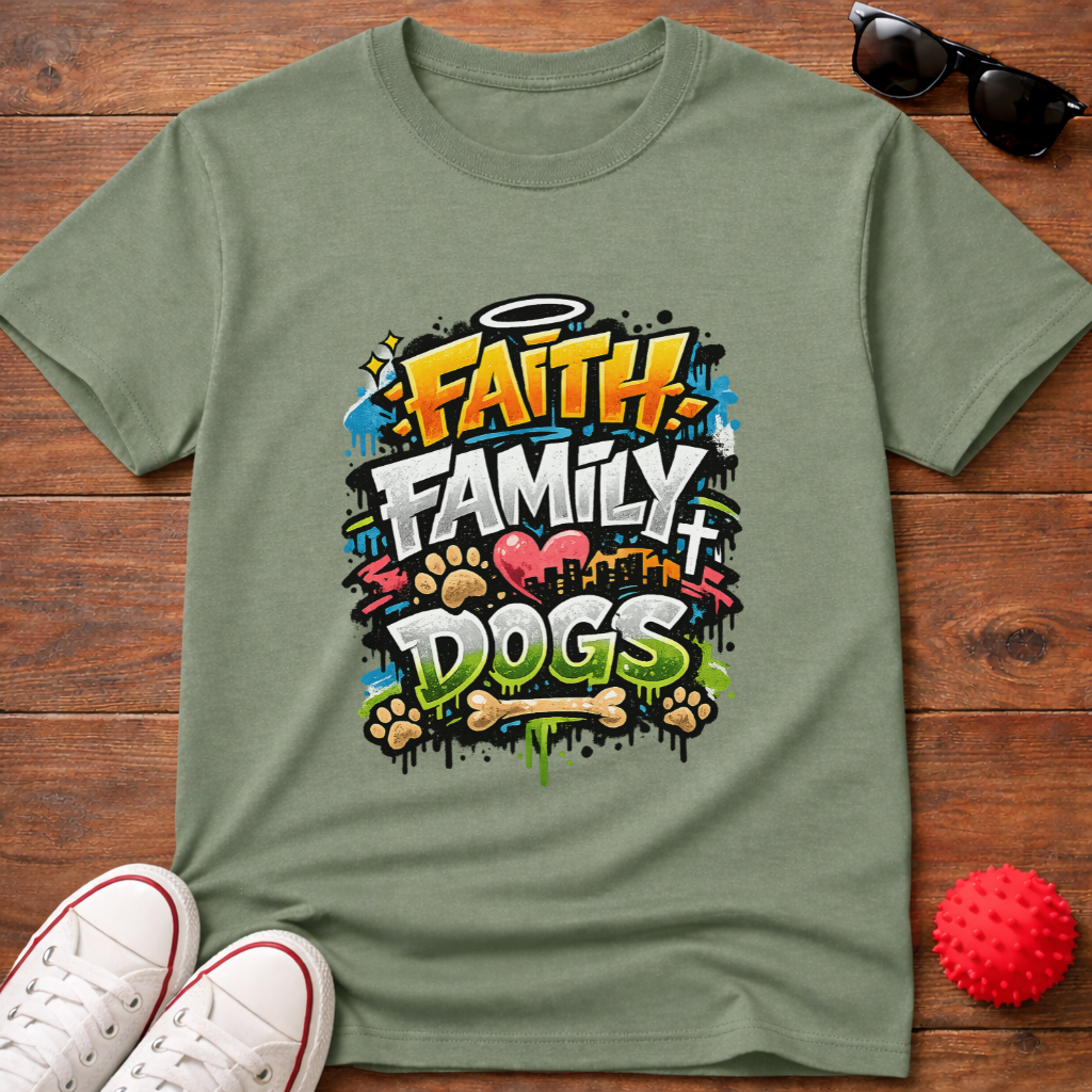 Faith Family Dogs Tee