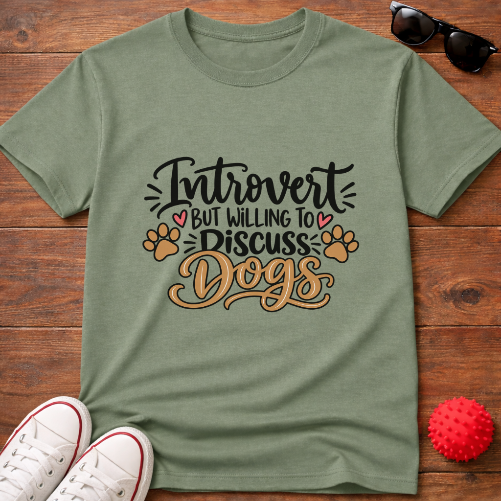 Introvert Discuss Dogs Tee