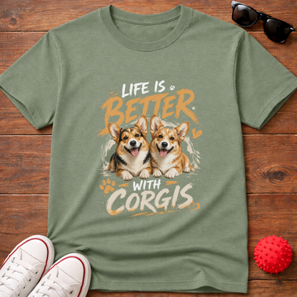 Better With Corgis Tee