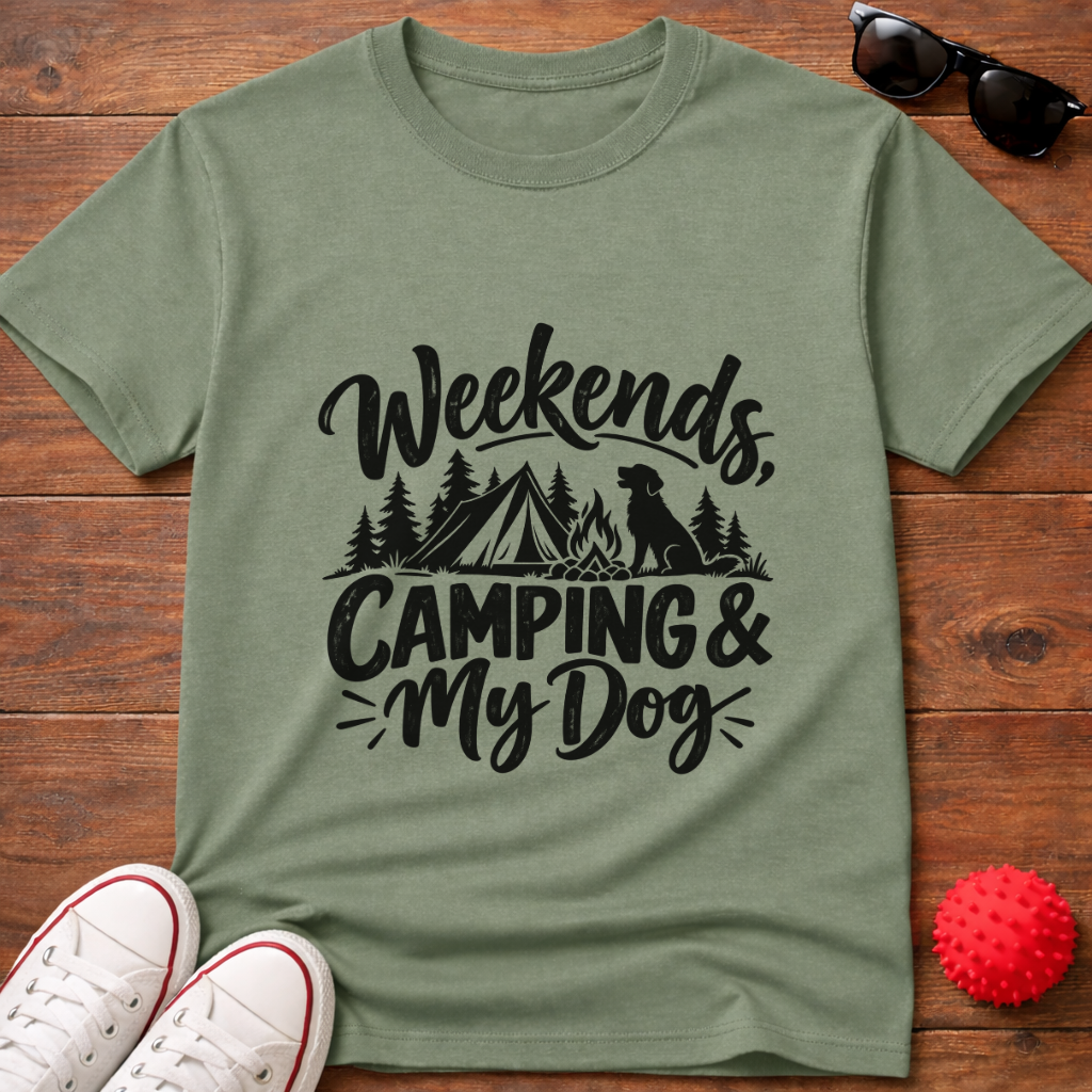 Weekends Camping & My Dog Tee