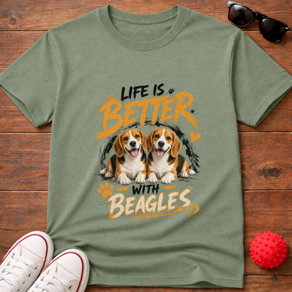 Better With Beagles Tee