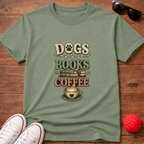Dogs Books Coffee Tee