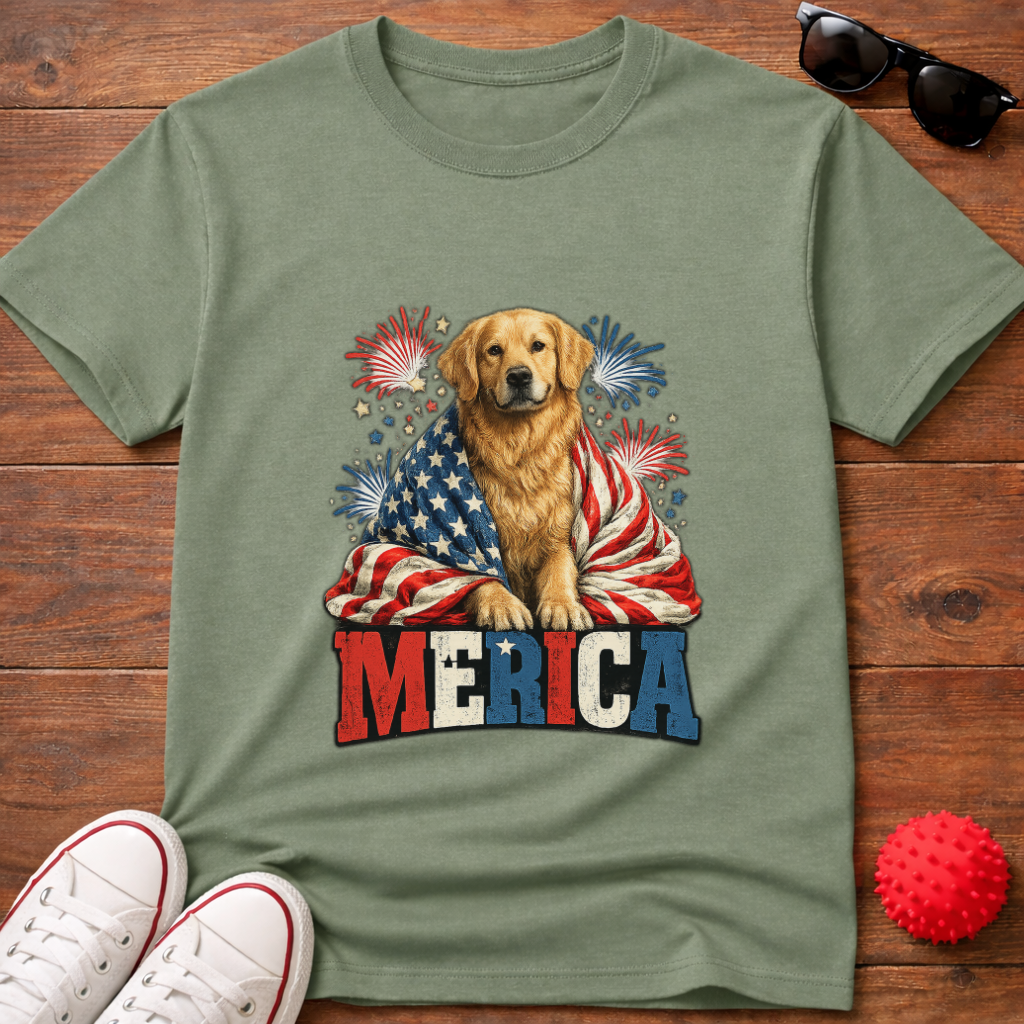 Patriotic Retriever Tee