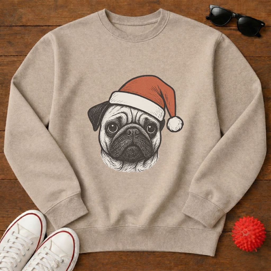 Pug Santa Sweatshirt