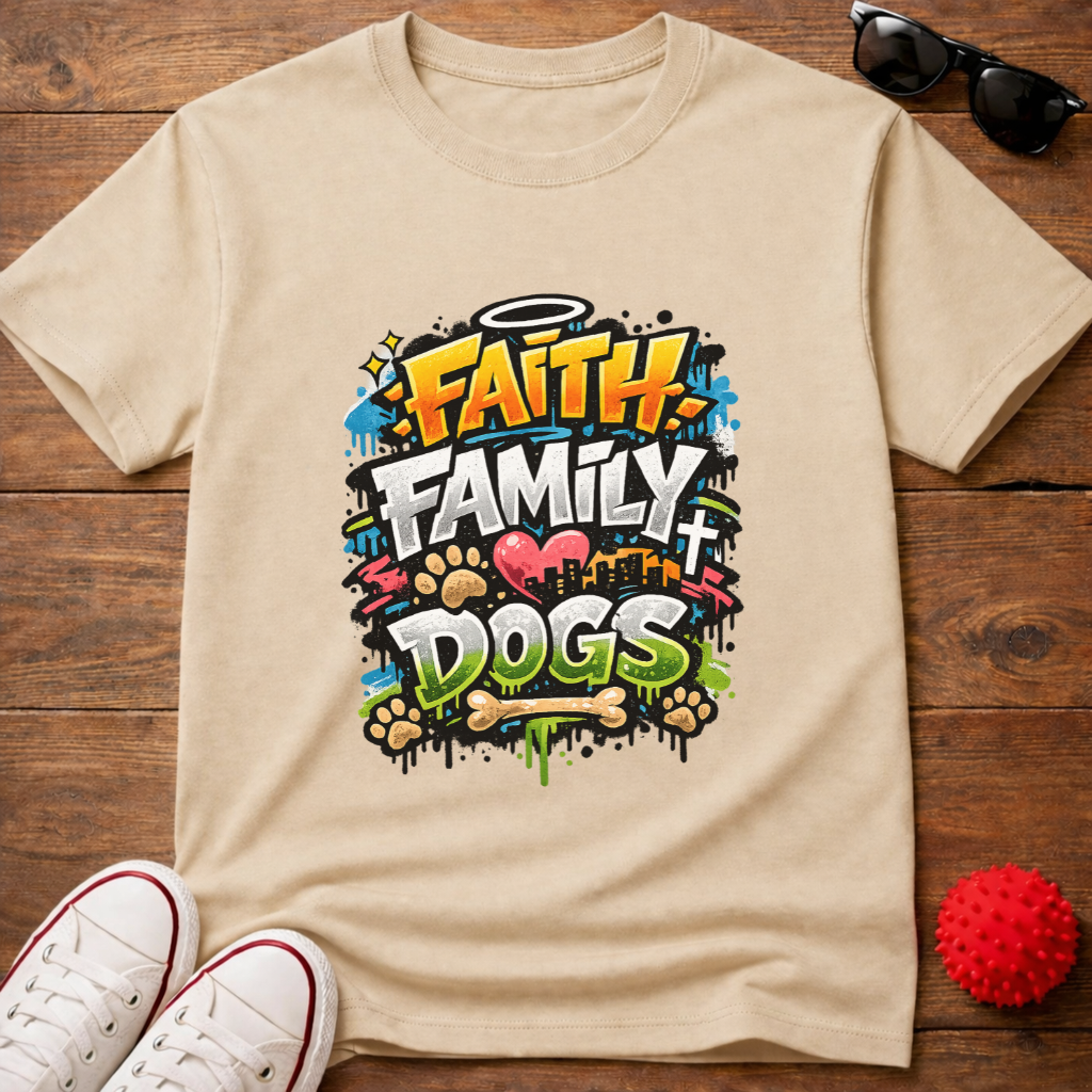 Faith Family Dogs Tee