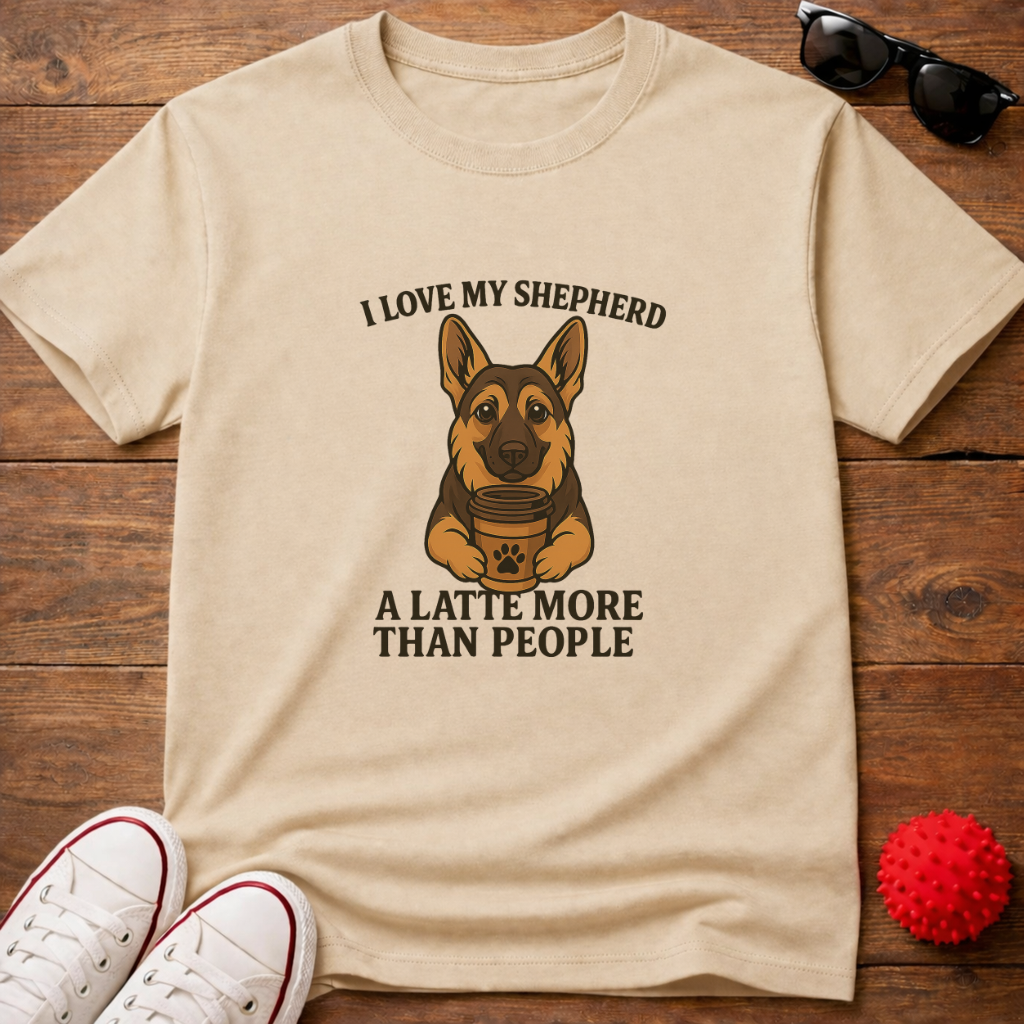 German Shepherd Latte Tee