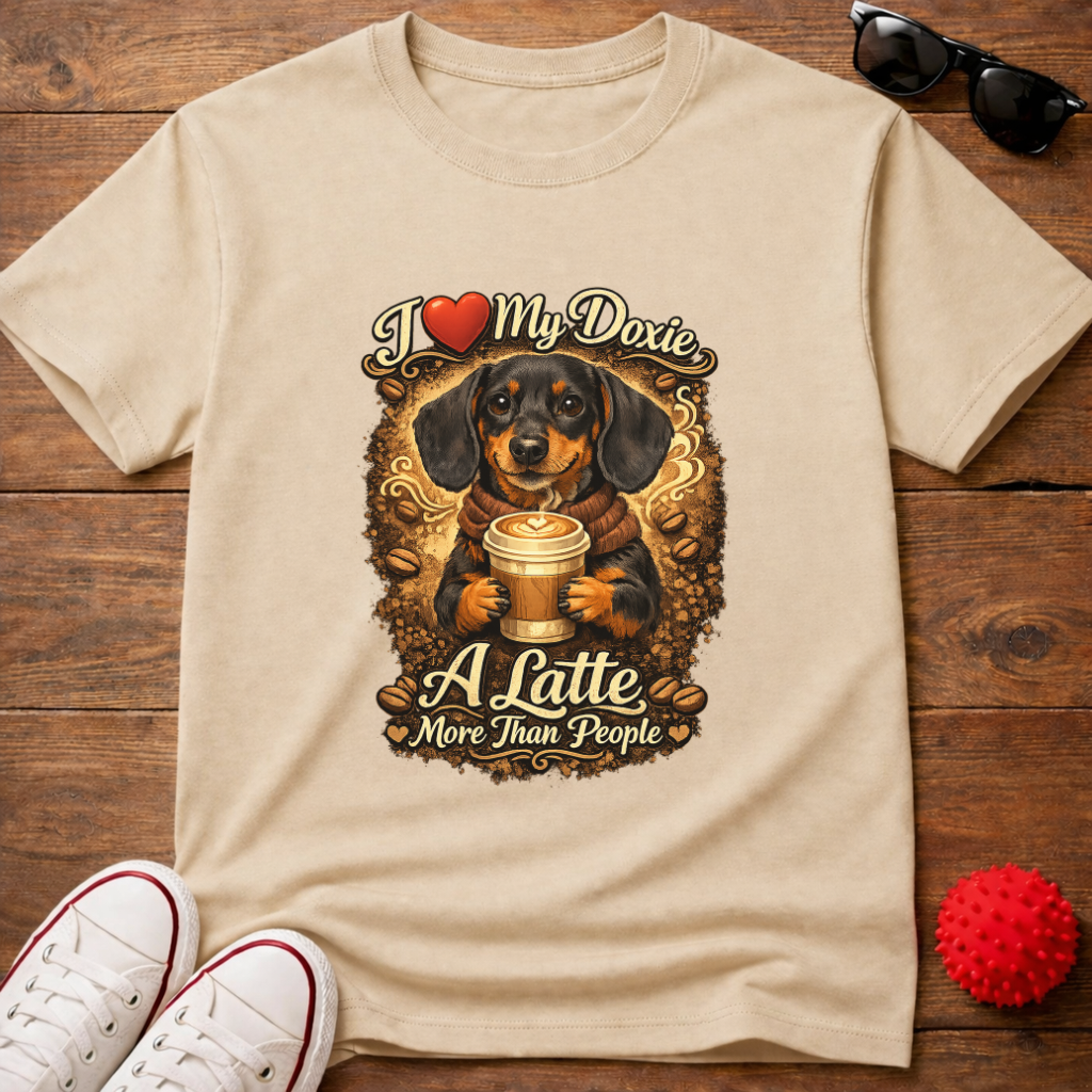 Dachshund Latte Tee