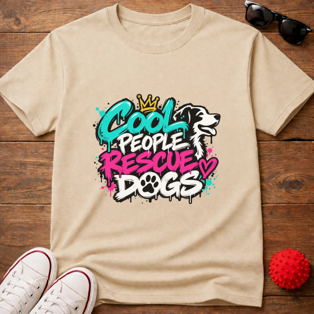 Cool People Rescue Dogs Tee
