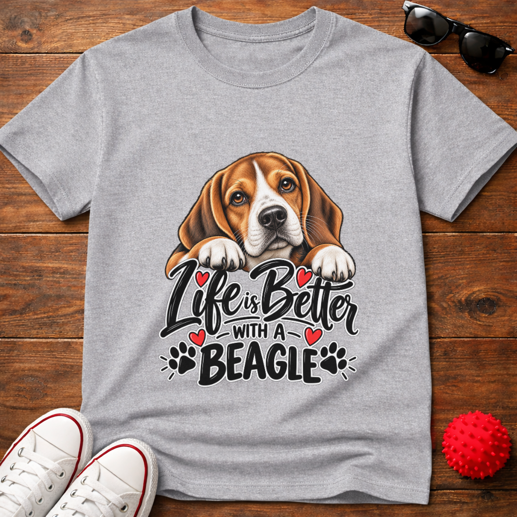 Life's Better Beagle Tee
