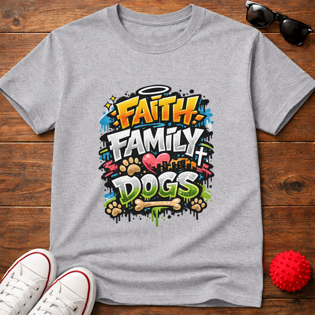 Faith Family Dogs Tee