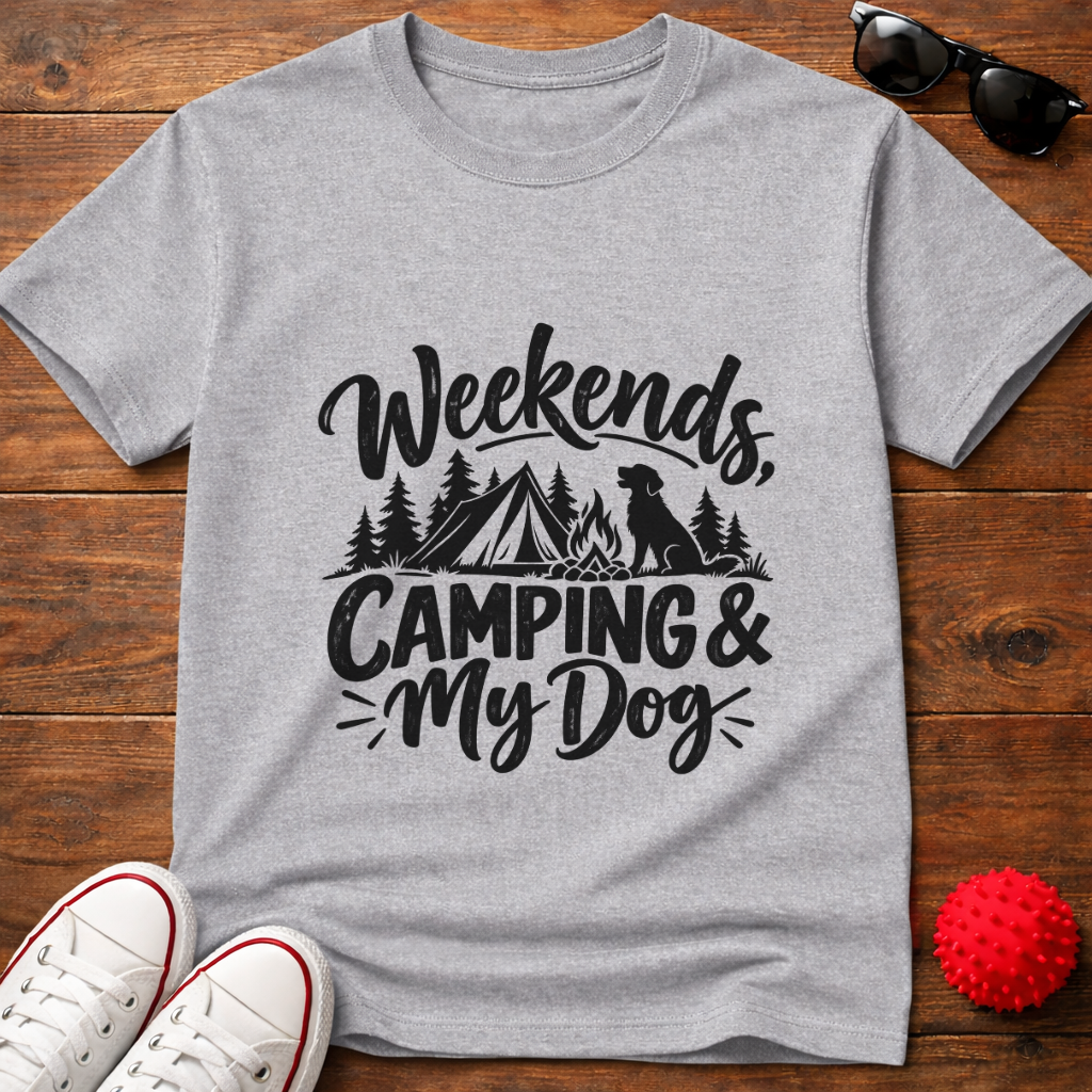 Weekends Camping & My Dog Tee