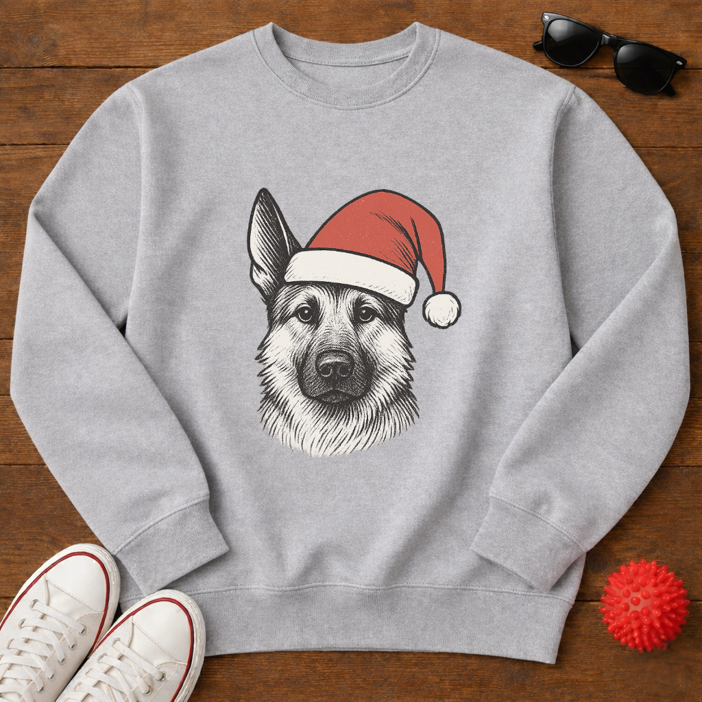 German Shepherd Santa Sweatshirt