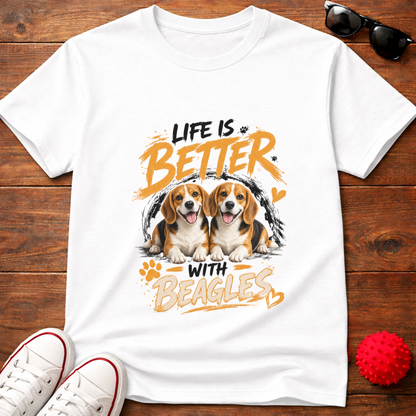 Better With Beagles Tee