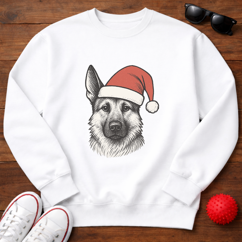 German Shepherd Santa Sweatshirt