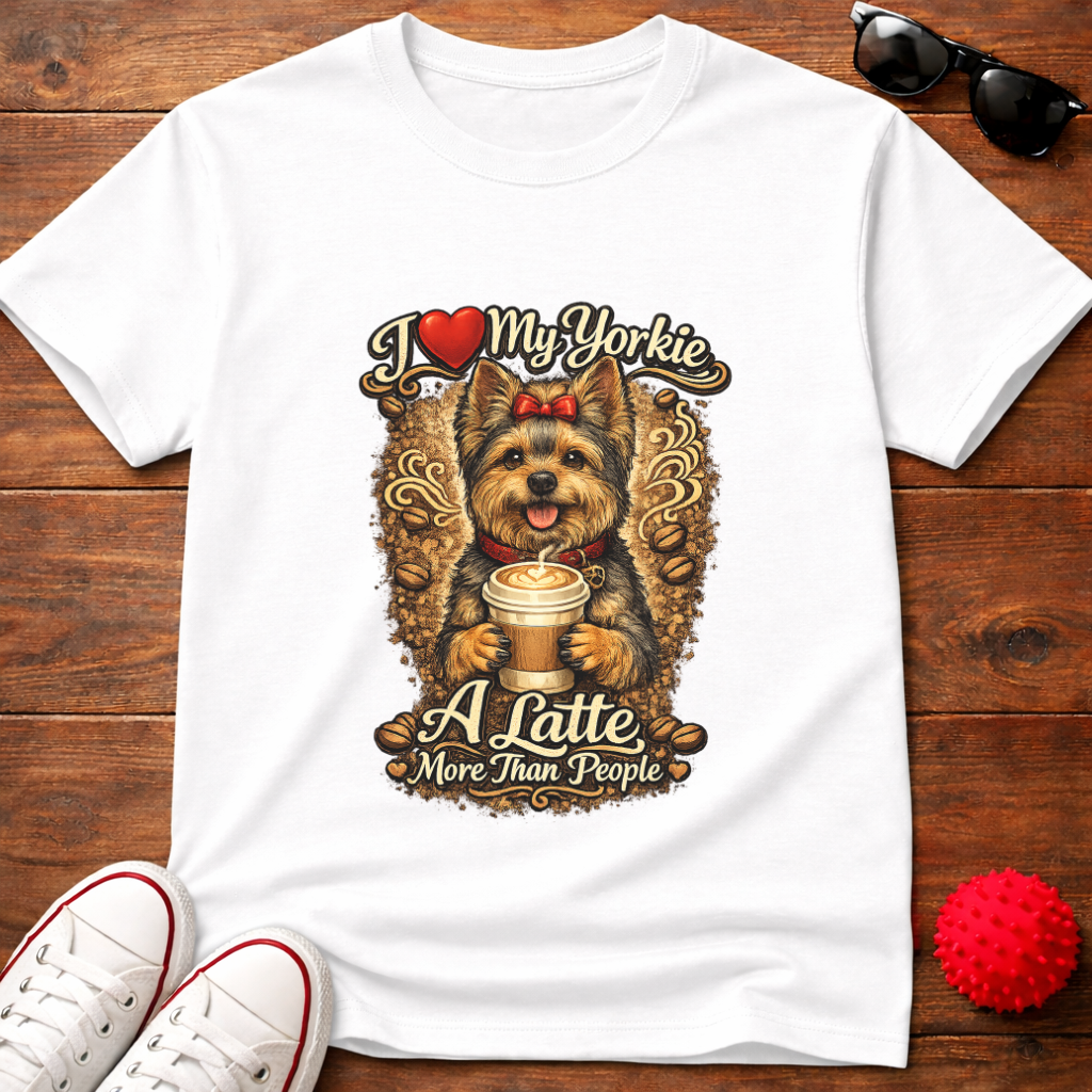 Yorkie A Latte Tee